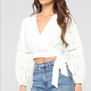 Crop wrap top